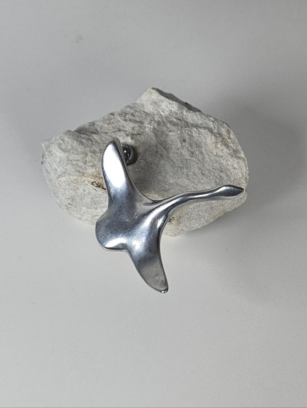 Vintage Hoselton Canada 419 Manta Ray Stingray Sculpture Stone Base